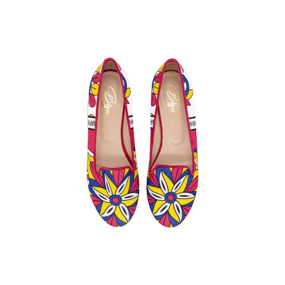 Ballet Flats, Loafers - Red & Yellow
